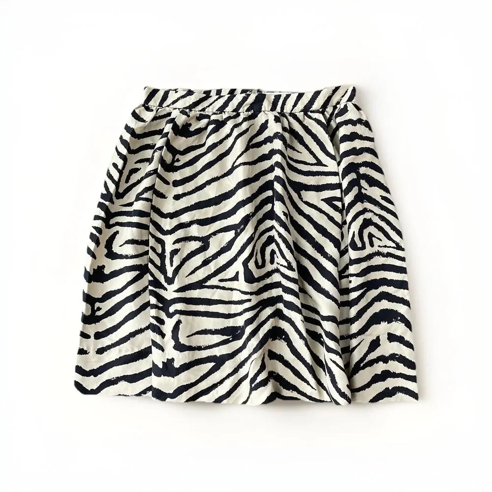 Michael Kors Animal Print Silk Mini Skirt Size 8